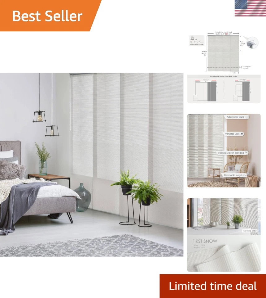 Persianas verticales para puertas correderas 45 8-86 W x 96 H paneles modernos cortinas de oruga Foto 1 de 4