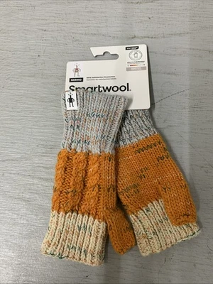 Smartwool Isto Hand Warmer Fingerless Gloves Cable Knit Merino Wool Blend - Image 1 of 2