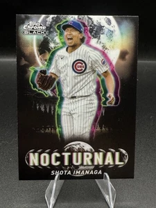2025 Topps Chrome Black Nocturnal Shota Imanaga Cubs SSP - Picture 1 of 2
