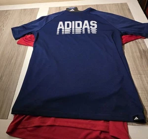 Adidas Youth Boy's 2-Pack Performance Tee, Navy Blue / Red, L (14-16) - Picture 1 of 2