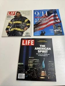 Life Faces Of Ground Zero, 9/11 one year later, Life The American Spirit 3 Lot - Afbeelding 1 van 18