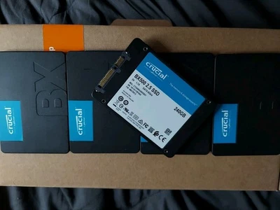Bulk Lot Qty 5 Fully Tested Crucial BX500 240GB 2.5" SATA SSD Solid State Drive - Image 1 of 3