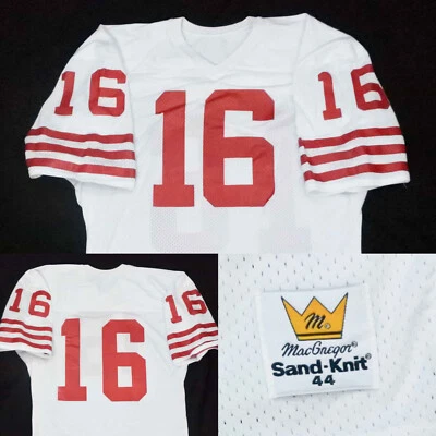 Camiseta deportiva MacGregor #16 "Joe Montana" 49ers tejida en arena auténtica para hombre talla 44 L Foto 1 de 4
