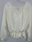 Michael Kors Silky Polyester Womans Peasant Style Top Long Sleeve Size Medium