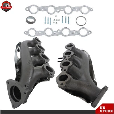 Kit de colector de escape derecho y derecho para Chevy Silverado Suburban GMC Sierra 1500 2500 Foto 1 de 4