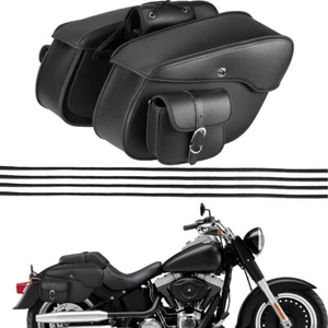 Motorcycle Saddle Bags Large For Yamaha Road Royal V Star Roadliner Cruiser - Picture 1 of 12