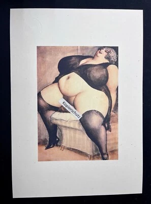 Erotischer Kunstdruck „Big butts are beautiful“ Moppelchen auf Papier de paille - Bild 1 von 2