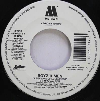 90's Nm! 45 Boyz II Men - 4 Seasons Of Loneliness / 4 Seasons (Remix) on Motown - Image 1 of 2