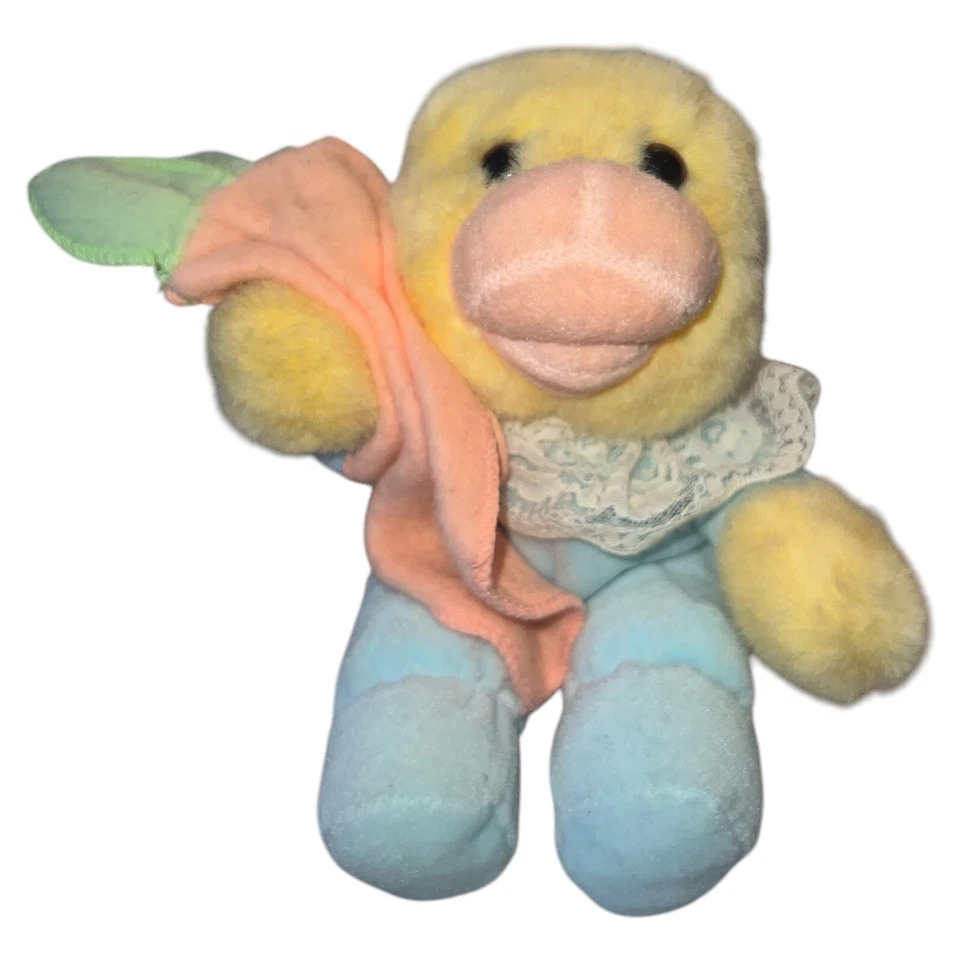 Commonwealth Duck Plush Easter Blue Chick Pajamas Carrot Blanket 1992 Squeaks - Image 1 of 4