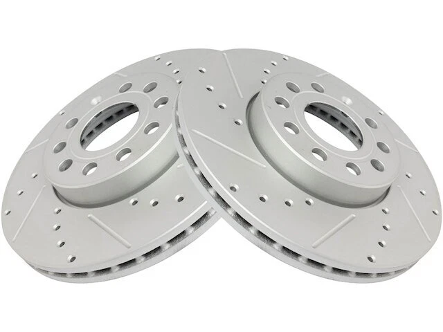 Conjunto de rotor de freio dianteiro TRQ compatível com Audi A3 Quattro 2009-2013, 2015-2016 22WJXJ - Imagem 1 de 1