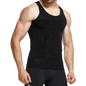 Slimming Body Shaper Compression Shirt for Men - Hide Gynecomastia & Moobs - Picture 1 of 14