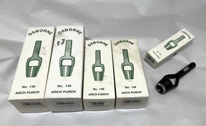 USA C S Osborne No 149 Arch Hole Punch Lot 1-3/16 1-1/4 1-1/2 1-9/16 General 3/4 - Foto 1 di 9