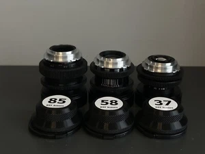 ARRI PL Standard SET 37 58 85 Helios SOVIET LENSES Cine mod PL mount  Mir Jupite - Picture 1 of 11