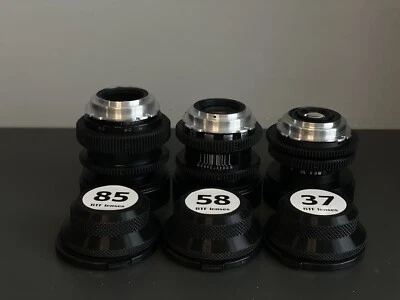 Arri PL Helios Standard SET 37 58 85 SOVIET LENSES Cine mod PL mount  Mir Jupite - Image 1 of 4