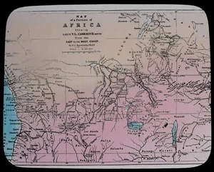 Diapositiva Linterna Mágica HENRY MORTON STANLEY EN ÁFRICA NO4 C1888 ILUSTRACIÓN CONGO - Imagen 1 de 3