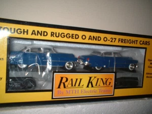MTH #RK-7607L RAIL KING AUTO CARRIER W/TWO 52 CADILLACS - Picture 1 of 1
