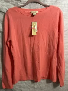 Peck & Peck Lachspullover Damen 100 % Kaschmir Pullover Freizeit Größe L - Bild 1 von 8
