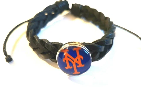 New York Mets MLB Snap Bracelet  w Snap or Snap only. Fits Ginger snaps Cover