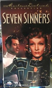 Seven Sinners (VHS) 1940 romance stars Marlene Dietrich-John Wayne; w/trailer