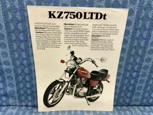 1981 Kawasaki KZ750 LTDt Motorcycle Original Sales Brochure / Flyer - Picture 1 of 2