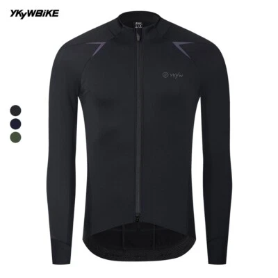 YKYWBIKE Men's Windproof Cycling Jacket Rainproof Mtb Fleece Coat Bike jersey - Image 1 of 4