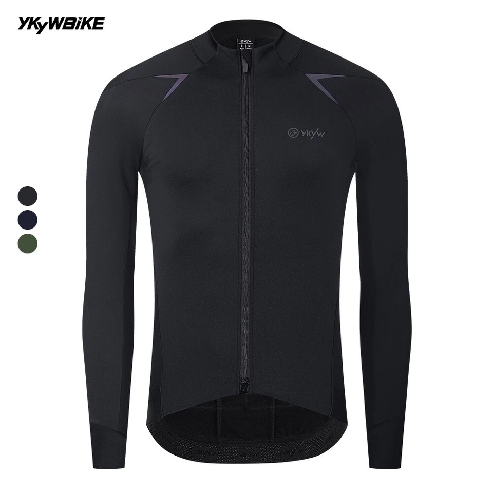YKYWBIKE Men's Windproof Cycling Jacket Rainproof Mtb Fleece Coat Bike jersey - Image 1 of 4