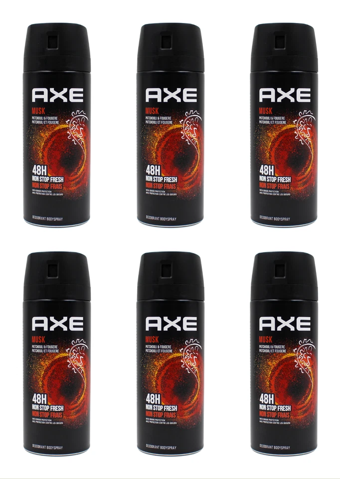 Axe Musk Moschus Deodorant Bodyspray Deospray , 6x150ml EAN8720181114557 - Bild 1 von 1