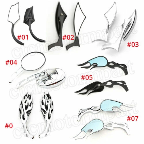 Par de espejos retrovisores de moto para Yamaha V Star 650 XVS650A clásicos personalizados Foto 1 de 1