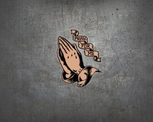 Praying Hands Aufkleber BK Oldschool Skateboard Hot Rod Sticker Bike Surf Santa - Bild 1 von 1