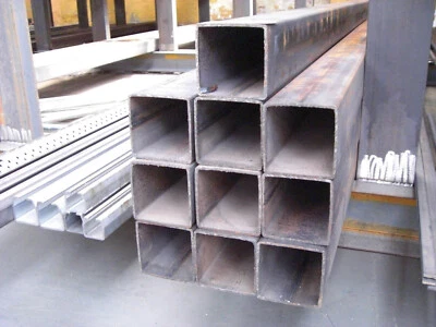 METALLWAREN-ONLINE Stahlbau Hohlprofil roh -Träger Metall Säule Zaun Vierkantrohr Tor Eisen Rohr