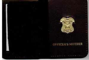 New Jersey P.B.A. Portafoglio Madre Ufficiale con Mini Spilla Placcata Oro 1 Pollice - Foto 1 di 2