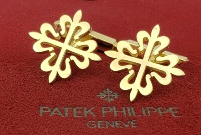 Gemelos Patek Philippe Oro Amarillo 18k Calatrava Oro Sólido Foto 1 de 4