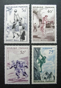 Francia 1956 Scott #801-804 MNH OG - ¡Valor de catálogo Scott 2010 $21,50! - Imagen 1 de 2