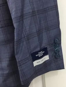 Traje Hart Schaffner Marx 2 Piezas Para Hombre 42L 36W Ajuste Nueva York Azul Ventana $795 - Imagen 1 de 14