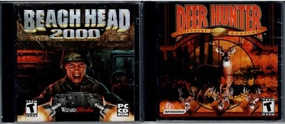 Beach Head 2000 & Deer Hunter 2003 Legendary Hunting Pc New XP 2 Shooting Games - Image 1 of 2
