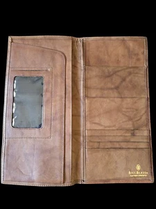 Bill bass genuine leather long bill fold Wallet - Picture 1 of 9