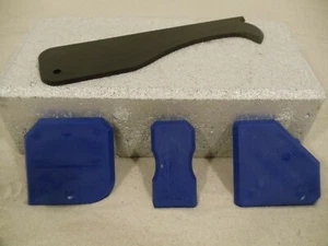 4-teiliges Fugen Set Abzieher Fugengummi Fugenglätter Silikonentferner Glätter - Bild 1 von 4