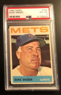Duke Snider  1964 Topps #155 PSA 4 VG-EX - Image 1 of 2