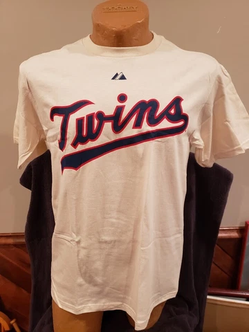 SWEET Minnesota Twins Joe Mauer Cream Adult Sz Md Majestic Jersey-T, NEW&NICE!! Cover