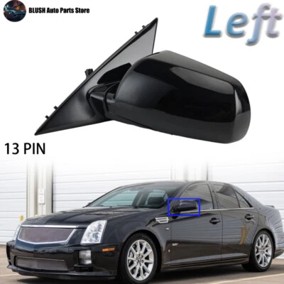 Espejo retrovisor de puerta lateral izquierdo plegable eléctrico térmico 13 PIN para Cadillac STS 2005-2011 Foto 1 de 4