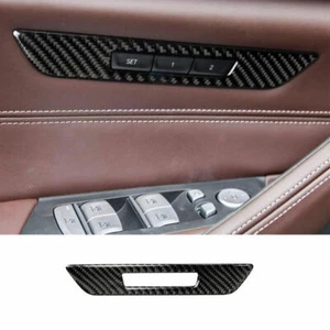 Real Carbon Fiber Seat Memory Button Switch Cover Trim For BMW 5 Series 2018-22 - Picture 1 of 5