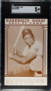 1977 Baseball’s HOF Exhibits (Sepia) Willie Mays San Francisco Giants - SGC 5 Ex - Bild 1 von 2
