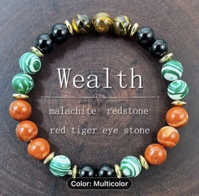 Pulsera de dinero para atraer riqueza, oportunidades y suerte cristales naturales Foto 1 de 4