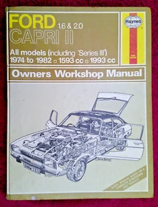 Ford Capri Mk2 1.6 & 2.0 Haynes Workshop Manual 1974 to 1982. - Picture 1 of 4