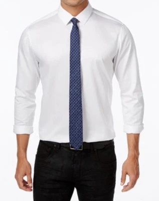 男式 INC International Concepts 长袖衬衫和闪光领带,白色,尺寸:L — 第 1/2 张图片