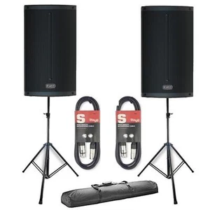 2 x FBT X-Lite 112A with Stands & Cables - Picture 1 of 4