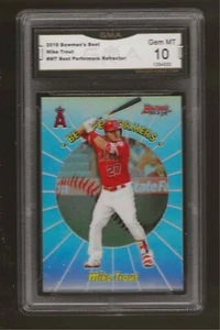 Mike Trout 2018 Bowman's Best Performers 1998 Refractor GMA 10 GEM MINT - Picture 1 of 1