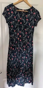Vestido Jersey Algodón Orgánico SEASALT CORNWALL RIVIERA II Talla 8 Floral Azul Marino - Imagen 1 de 11