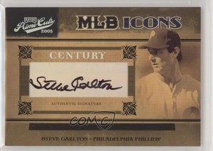 2005 Playoff Prime Cuts MLB Icons Century Silver /25 Steve Carlton Auto HOF