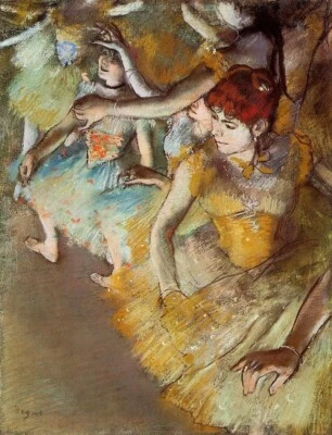 Edgar Degas Bailarines de Ballet en el Escenario Repro Impresión Artística sobre Lienzo 8x10 Decoración de Pared Foto 1 de 2